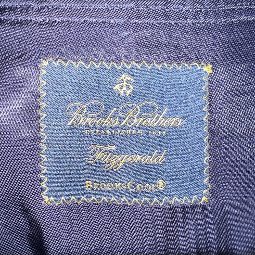 Brooks Brothers Fitzgerald BrooksCool Wool Blend Blazer 2 Button Men’s Size 40L - Picture 9 of 13